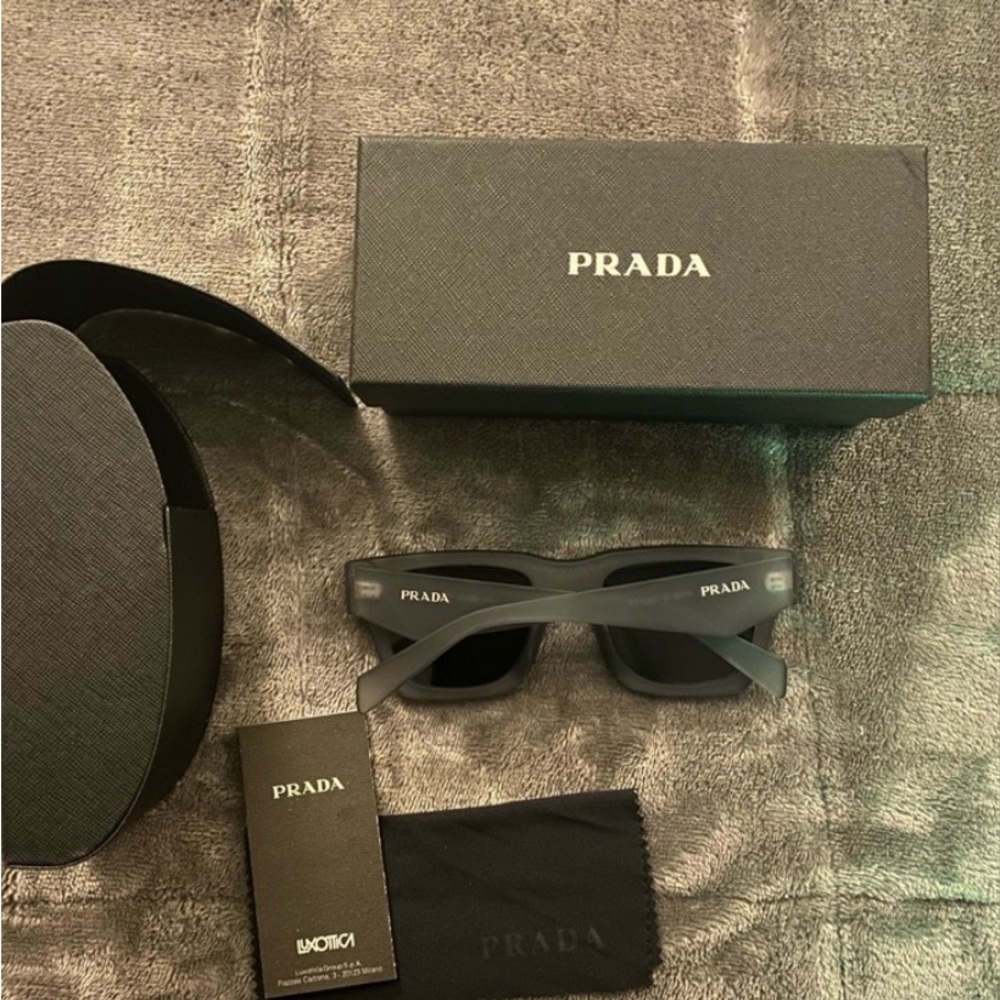 Prada Gray and Black Men's Sunglasses